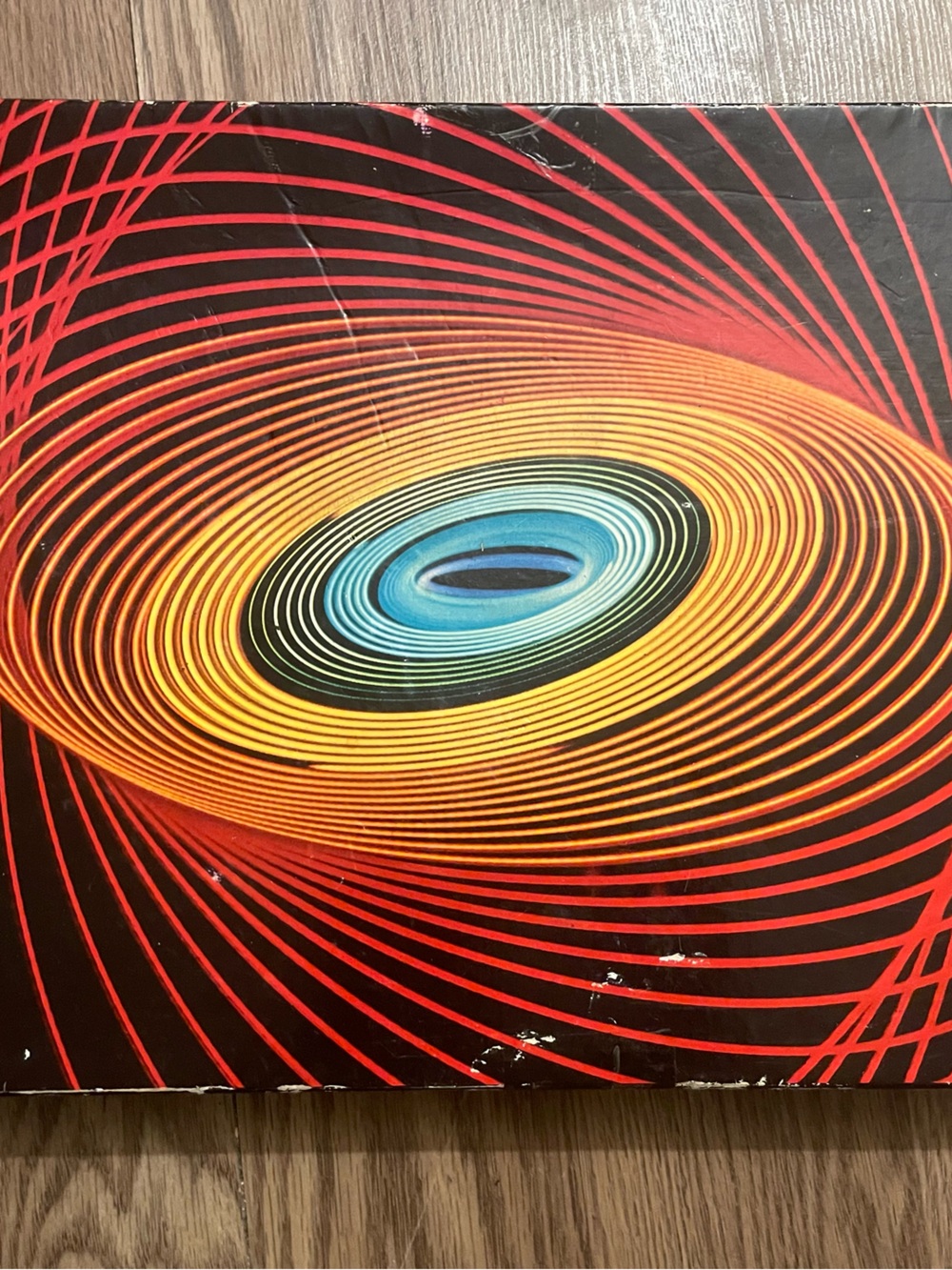 Abstract Concentric Spiral Wall Art - Red, Yellow, Blue